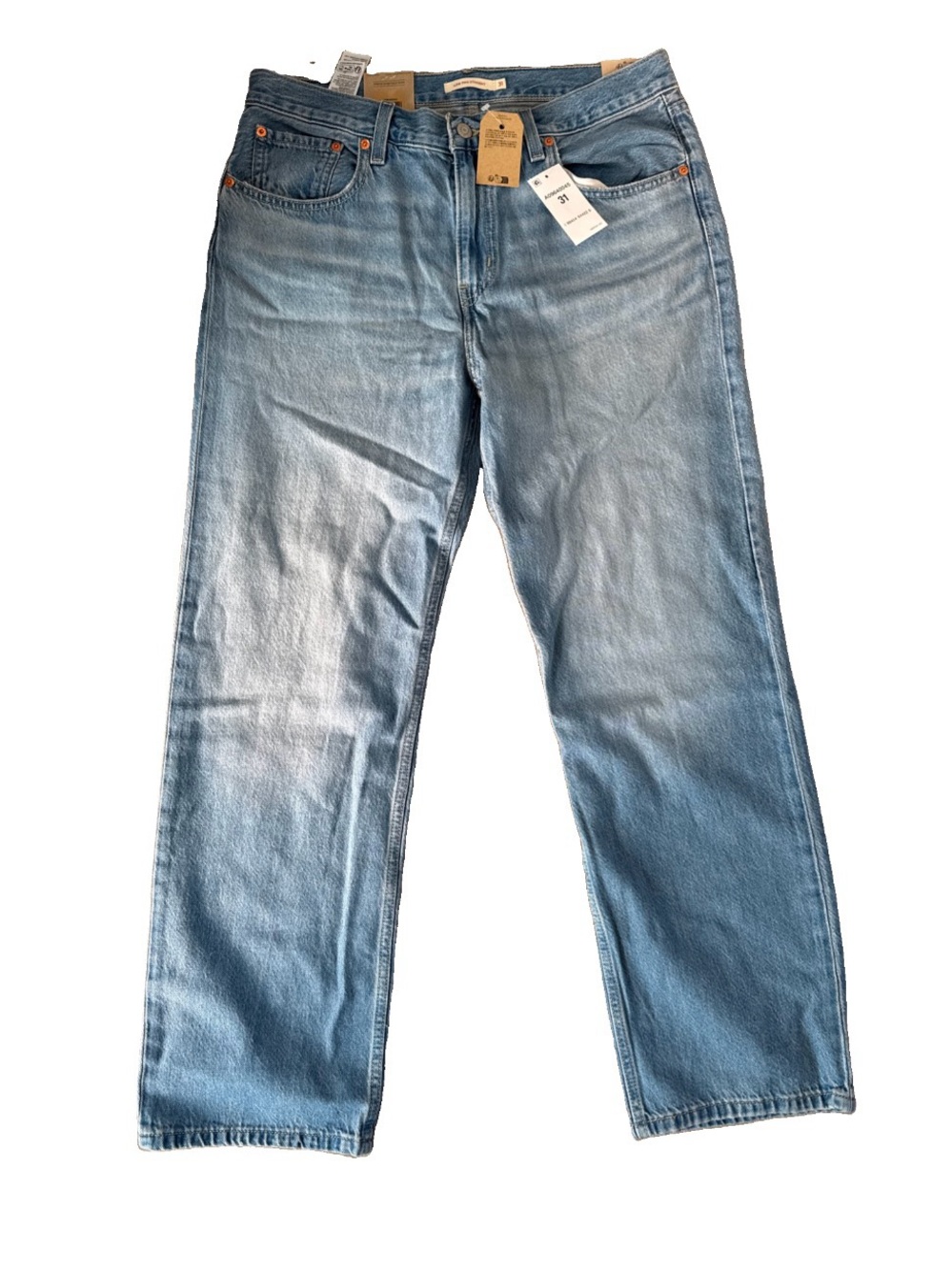 Levi's Women's Low Pro Relaxed Straight Leg Mid-Rise Jeans, Light Blue, Size 31